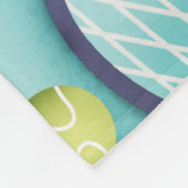 Tennis Racket Ball & Kinder Girls Name Pattern Cut Fleece Deken (Hoek)