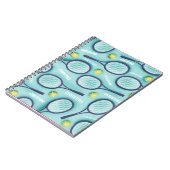 Tennis Racket Ball & Kinder Girls Name Pattern Cut Notitieboek (Linkerzijde)