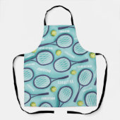 Tennis Racket Ball & Kinder Girls Name Pattern Cut Schort (Voorkant)