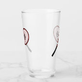 Tennis Racket Design Beer Pint Soda Tumbler Glass (Links)