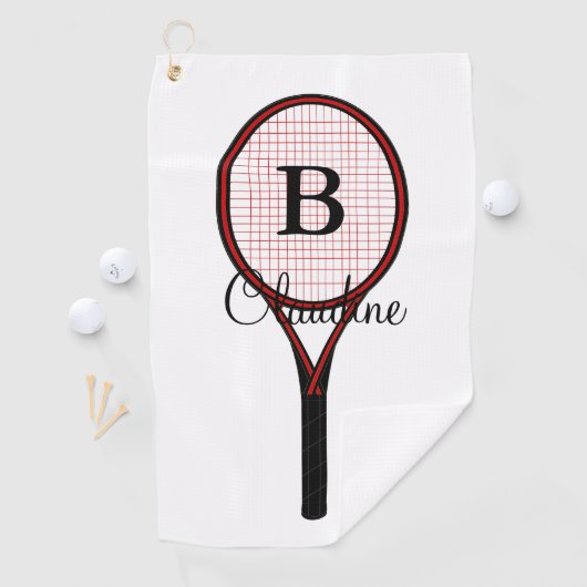 Tennis Racket Design Golf Towel Golfhanddoek (Insitu)