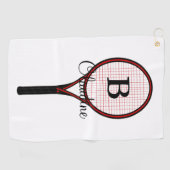 Tennis Racket Design Golf Towel Golfhanddoek (Horizontaal)