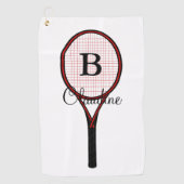 Tennis Racket Design Golf Towel Golfhanddoek (Voorkant)