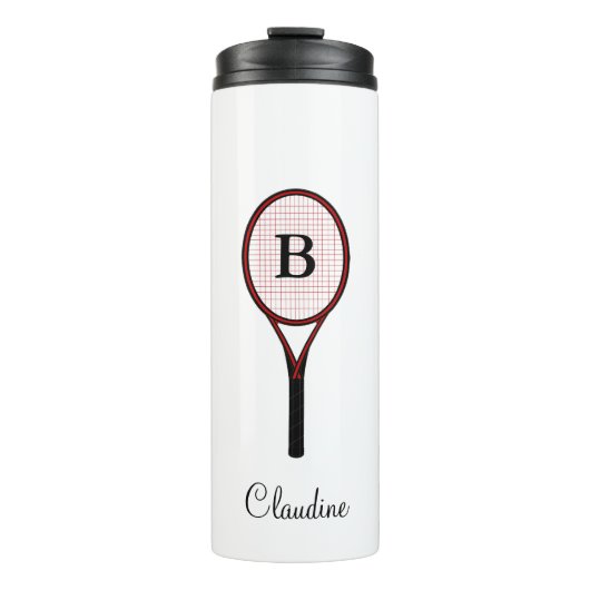 Tennis Racket Design Travel Mug Thermal Tumblers Thermosbeker (Voorkant)
