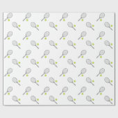 Tennis-racket en bal op maat cadeaupapier (Vlak)