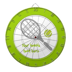 Tennis-racket en bal op maat dartbord
