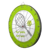 Tennis-racket en bal op maat dartbord (Voorkant Rechts)