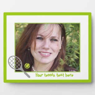 Tennis-racket en bal op maat fotoplaat