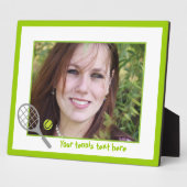 Tennis-racket en bal op maat fotoplaat (Zijkant)