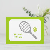 Tennis-racket en bal op maat kaart (Staand voorkant)
