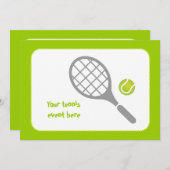 Tennis-racket en bal op maat kaart (Voorkant / Achterkant)