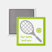 Tennis-racket en bal op maat magneet (Voorkant / Achterkant)