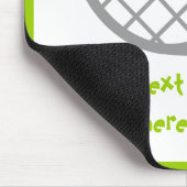 Tennis-racket en bal op maat muismat (Hoek)