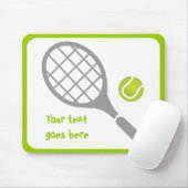Tennis-racket en bal op maat muismat (Met muis)