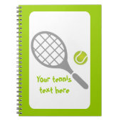 Tennis-racket en bal op maat notitieboek (Voorkant)