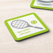 Tennis-racket en bal op maat onderzetter (Linkerzijde)