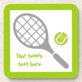 Tennis-racket en bal op maat onderzetter (Voorkant)