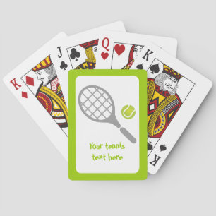 Tennis-racket en bal op maat speelkaarten