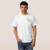Tennis-racket en bal op maat t-shirt (Voorkant volledig)