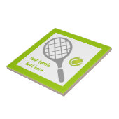 Tennis-racket en bal op maat tegeltje (Zijkant)