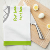 Tennis-racket en bal op maat theedoek (Quarter Fold)