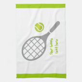 Tennis-racket en bal op maat theedoek (Verticaal)