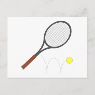 Tennis Racket en Ball Briefkaart