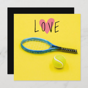 Tennis Racket en Ball met LOVE voor speler Kaart