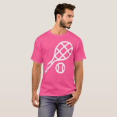 Tennis Racket en Ball T-shirt (Voorkant volledig)