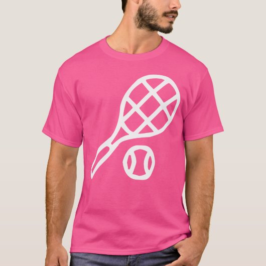 Tennis Racket en Ball T-shirt (Voorkant)
