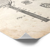 Tennis Racket en het soortgelijke octrooi - oude l Poster (Hoek)