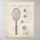 Tennis Racket en het soortgelijke octrooi - oude l Poster (Voorkant)