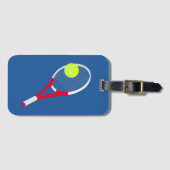 Tennis racket en tennisbal bagagelabel (Voorkant (horizontaal))
