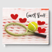 Tennis racket met liefdestrouwgastenboek gastenboek (Voorkant)