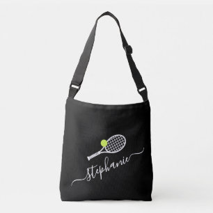 Tennis Racket Monogram Black Sports Crossbody Tas
