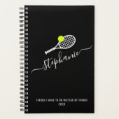 Tennis Racket Monogram, gepersonaliseerd, niet ged Planner (Voorkant)