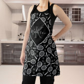 Tennis Racket Monogram Schort met aangepaste naam