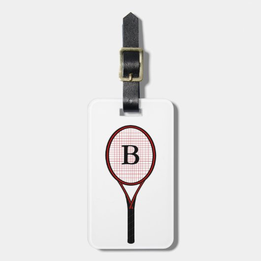 Tennis Racket-ontwerp Bagagelabel (Voorkant verticaal)