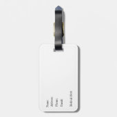 Tennis Racket-ontwerp Bagagelabel (Achterkant verticaal)