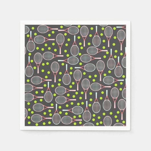 Tennis Racket Paper Napkins Servet (Voorkant)