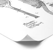 Tennis Racket Patent Poster (Hoek)