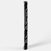 Tennis Racket Pattern Black Samsung Galaxy Hoesje (Rechterkant)