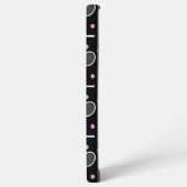 Tennis Racket Pattern Black Samsung Galaxy Hoesje (Linkerkant)