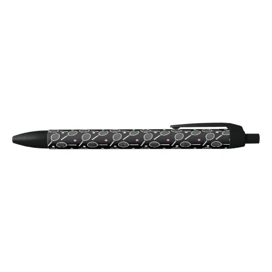 Tennis Racket Pattern Black Zwarte Inkt Pen (Bovenkant)