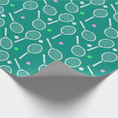 Tennis Racket Pattern Cadeaupapier (Hoek)