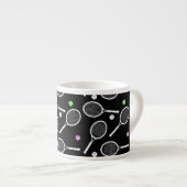 Tennis Racket Pattern Espresso Kop (Voorkant rechts)