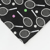 Tennis Racket Pattern Fleece Deken (Hoek)