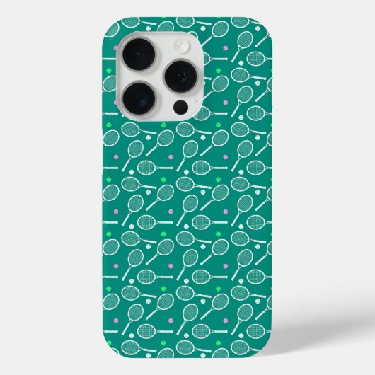 Tennis Racket Pattern Green Case-Mate iPhone Case (Achterkant)