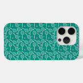Tennis Racket Pattern Green Case-Mate iPhone Case (Achterkant (horizontaal))