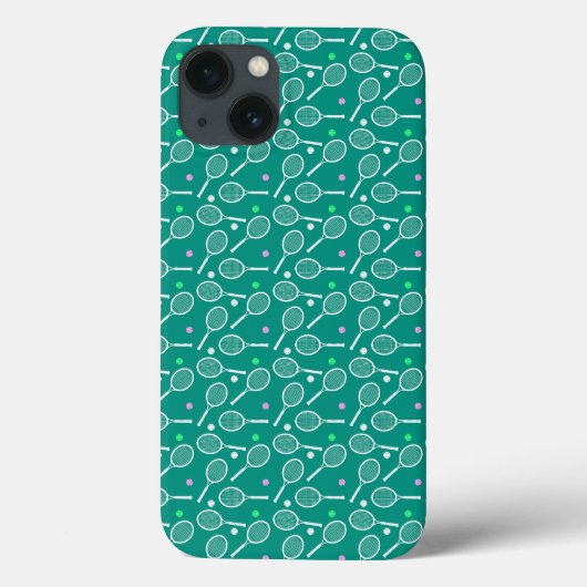 Tennis Racket Pattern Green Case-Mate iPhone Case (Achterkant)
